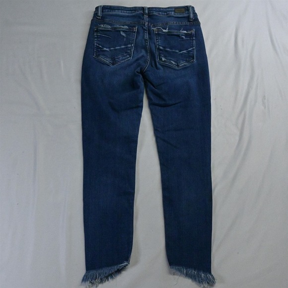 Buckle 29 Stella Mid Rise Ankle Skinny Medium Raw Hem Stretch Denim Womens Jeans - Picture 7 of 7